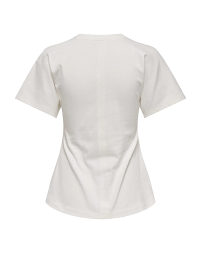 Only - ONLMarie Ruching T-shirt - Cloud Dancer